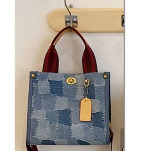 MC HANDBAGS #3089 VERY CUTE DENIM MINI TOTR WITH DETACHABLE ADJUSTABLE CROSSBODY STRAP