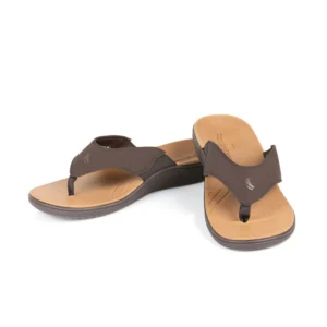 PowerStep-ARCHWEAR 8400-Men’s BROWN Sandals with Arch Support | Orthotic Plantar Fasciitis Relief