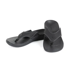 PowerStep ARCHWEAR 8450-10 Women's BLACK Sandals with Arch Support | Orthotic Plantar Fasciitis Relief