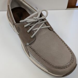 DUNHAM CAPTAIN #CJ1477 TAUPE LEATHER SLIP RESISTANT BOAT SHOE