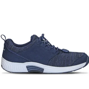 ORTHOFEET 843 FRANCIS NAVY BLUE NO-TIE MESH SNEAKER